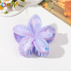 Large size marle pattern flower butterfly hair claw clips