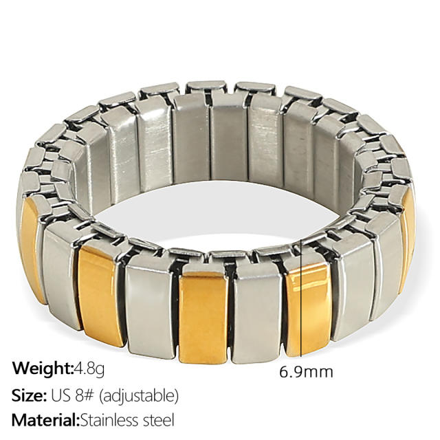 Hot sale popular mix color diamond elastic bangle bracelet stainless steel bangle