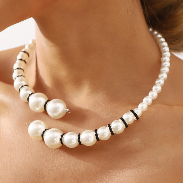 Creative unique mix color CCB bead choker necklace