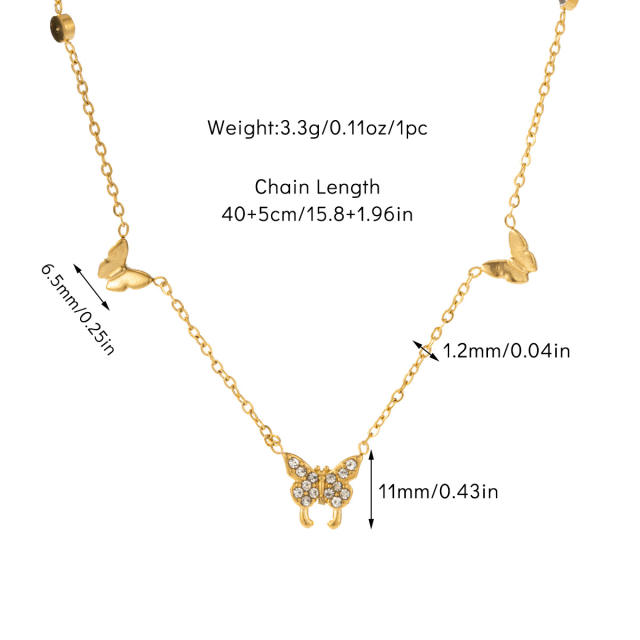 Dainty easy match tiny element easy match basic stainless steel choker necklace