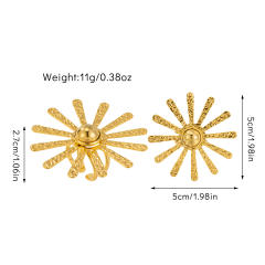 Boho chunky flower large size stainless steel finger rings collection