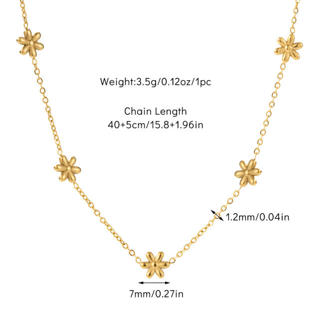 Dainty easy match tiny element easy match basic stainless steel choker necklace