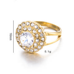 Romantic diamond stainless steel finger rings