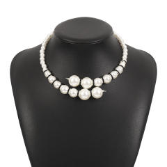 Creative unique mix color CCB bead choker necklace