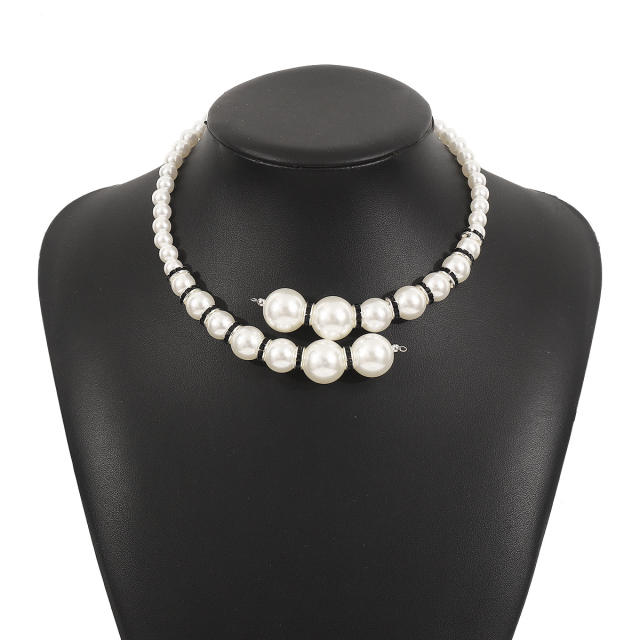 Creative unique mix color CCB bead choker necklace