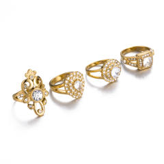 Romantic diamond stainless steel finger rings