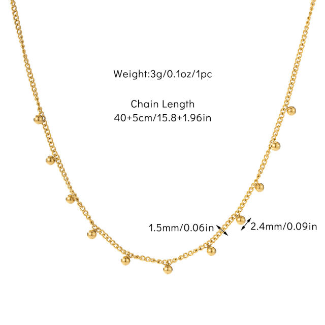 Dainty easy match tiny element easy match basic stainless steel choker necklace