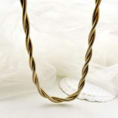 Chunky easy match stainless steel chain necklace