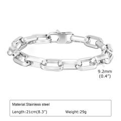 Concise chain stainless steel bracelet for men