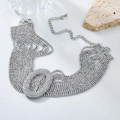 Luxury full diamond chunky necklace choker