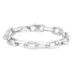 Concise chain stainless steel bracelet for men
