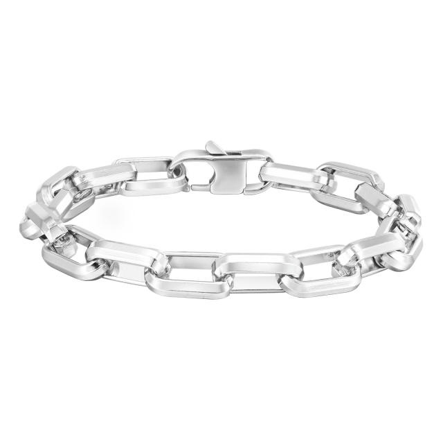 Concise chain stainless steel bracelet for men