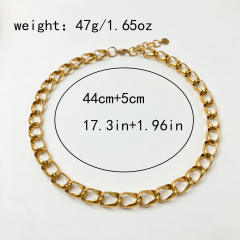 Chunky easy match stainless steel chain necklace