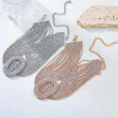 Luxury full diamond chunky necklace choker