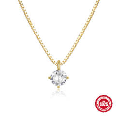 925 sterling silver diamond bezel necklace dainty necklace