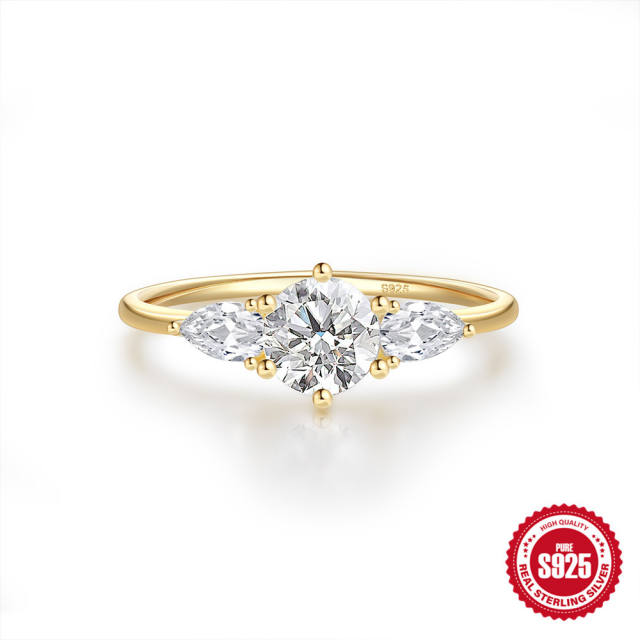 925 sterling silver classic diamond wedding rings