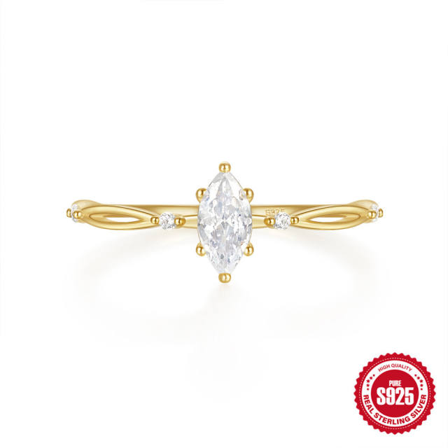 925 sterling silver classic diamond wedding rings