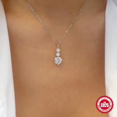 925 sterling silver diamond bezel necklace dainty necklace