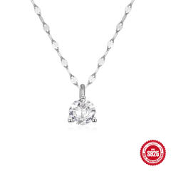 925 sterling silver diamond bezel necklace dainty necklace