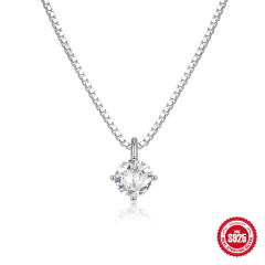 925 sterling silver diamond bezel necklace dainty necklace