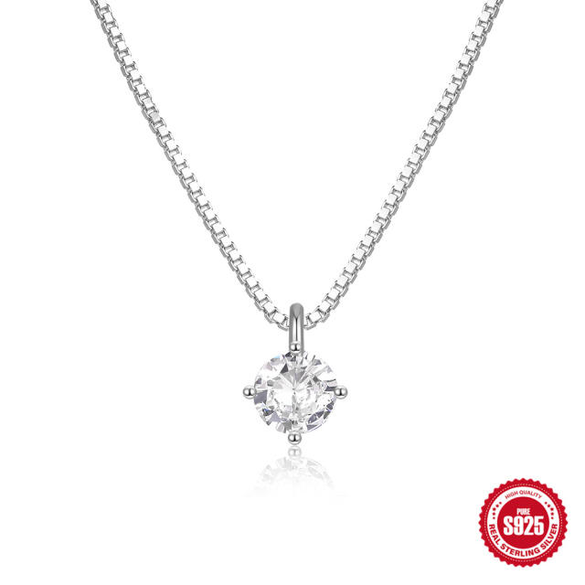 925 sterling silver diamond bezel necklace dainty necklace