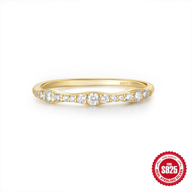 925 sterling silver classic diamond wedding rings