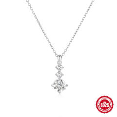 925 sterling silver diamond bezel necklace dainty necklace