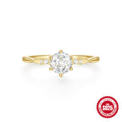 925 sterling silver classic diamond wedding rings