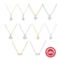 925 sterling silver diamond bezel necklace dainty necklace
