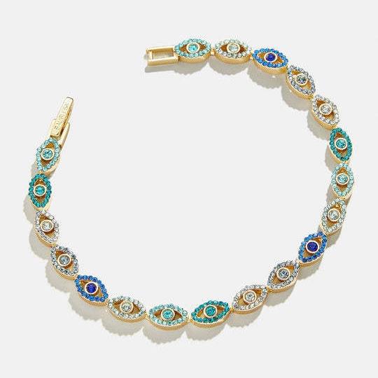 Personality diamond evil eye copper bracelet