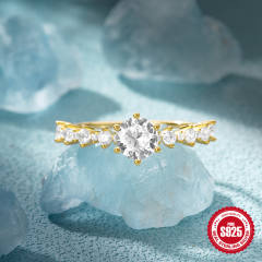 925 sterling silver classic diamond wedding rings