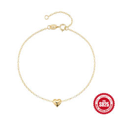 925 sterling silver heart bracelet