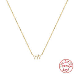 925 sterling silver angel number dainty necklace