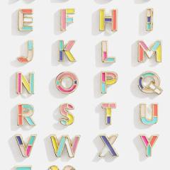 Personality enamel initial letter custom necklace