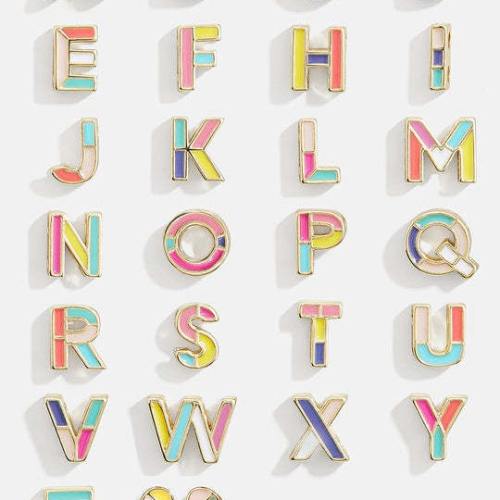 Personality enamel initial letter custom necklace