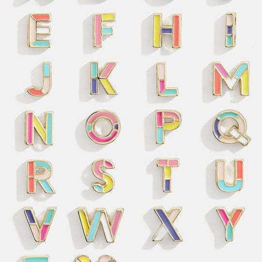 Personality enamel initial letter custom necklace