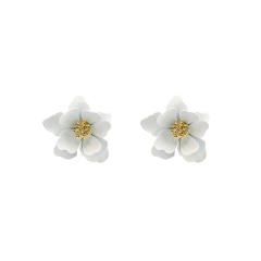 Sweet colorful petal flower studs earrings