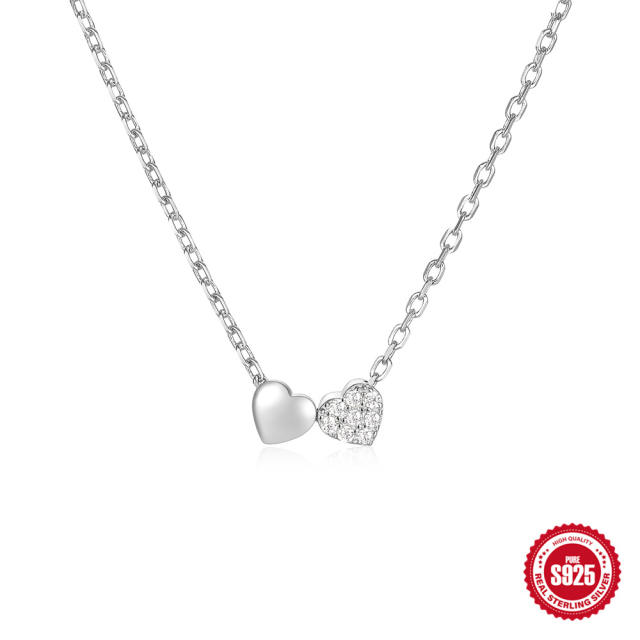 925 sterling silver diamond bezel necklace dainty necklace