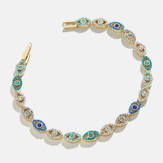 Personality diamond evil eye copper bracelet