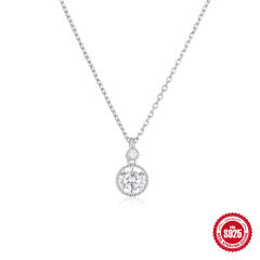 925 sterling silver diamond bezel necklace dainty necklace