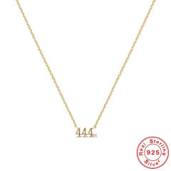 925 sterling silver angel number dainty necklace