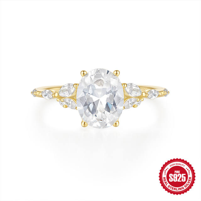 925 sterling silver classic diamond wedding rings