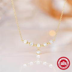 925 sterling silver diamond necklace for women