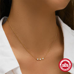 925 sterling silver diamond necklace for women