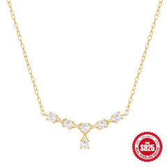 925 sterling silver diamond necklace for women