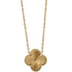 Elegant gold silver color clover design stainless steel necklace set