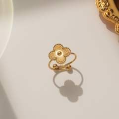 Elegant gold silver color clover design stainless steel necklace set