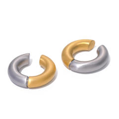18KG unique mix color frosted design stainless steel ear cuff