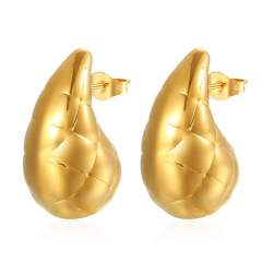 18KG hollow out chunky waterdrop stainless steel earrings collection