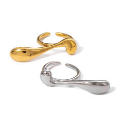 18KG chunky geometric design stainless steel rings